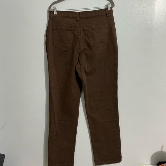 GLORIA VANDERBILT brown Amanda tapered leg, classic rise  NWT size 14 - Picture 4 of 9